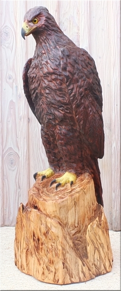 steinadler adler eagle  motors�ge kettens�ge schnitzen jochen adam holzwerker