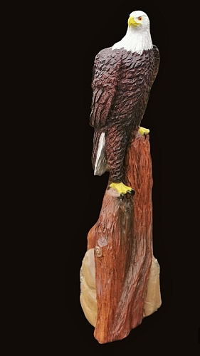 wei�kopfseeadler bald eagle lifesize adler eagle  motors�ge kettens�ge schnitzen jochen adam holzwerker