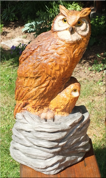 eulennest  eule holz motors�ge kettens�ge schnitzen kettes�genkunst motors�genkunst 