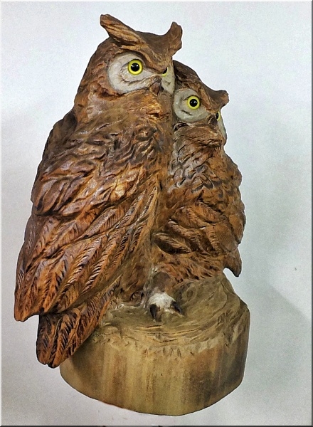 eulenpaar eule holz motors�ge kettens�ge schnitzen kettes�genkunst motors�genkunst 