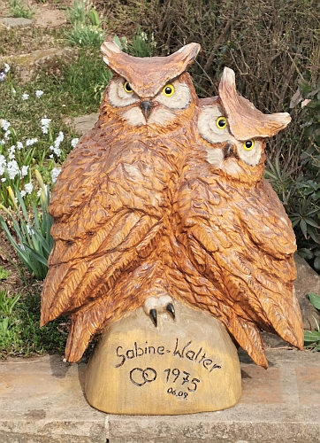 eulenpaar eule holz motors�ge kettens�ge schnitzen kettes�genkunst motors�genkunst holzwerker