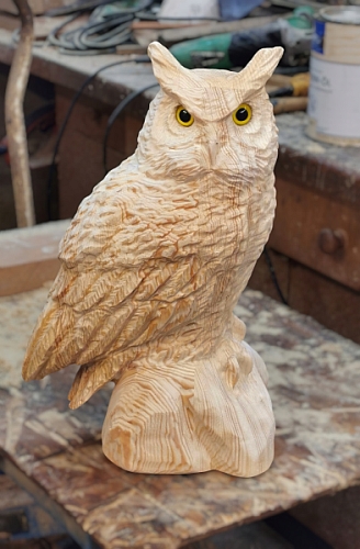 eule uhu holz motors�ge kettens�ge schnitzen kettes�genkunst motors�genkunst holzwerker