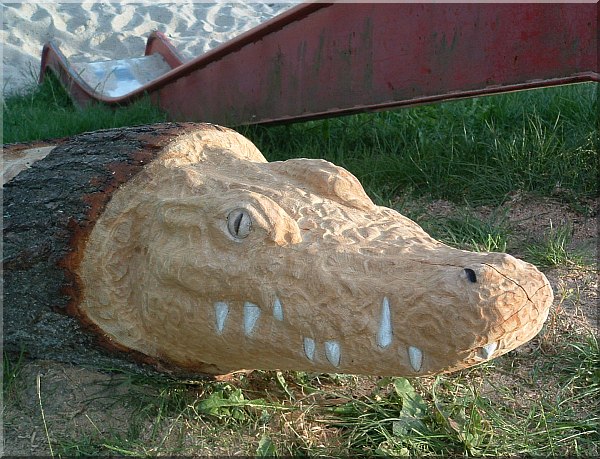 krokodil kopf motors�ge schnitzen kettens�ge holzwerker